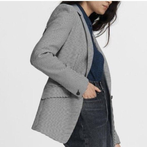 Rag & Bone Andre Black & White Check Houndstooth Blazer Jacket Size 4 - Picture 12 of 12